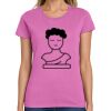 Montangelo Women's Heavy Cotton 100% Cotton T Shirt Thumbnail