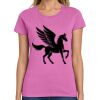 Montangelo Women's Heavy Cotton 100% Cotton T Shirt Thumbnail